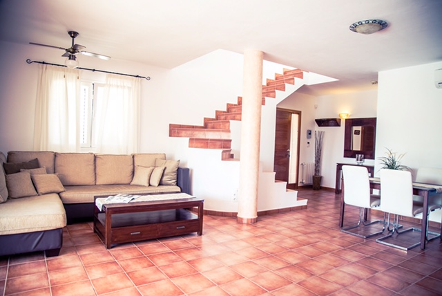 Resa estates Ibiza property for sale sant jordi tourist license living room and stairs.jpg